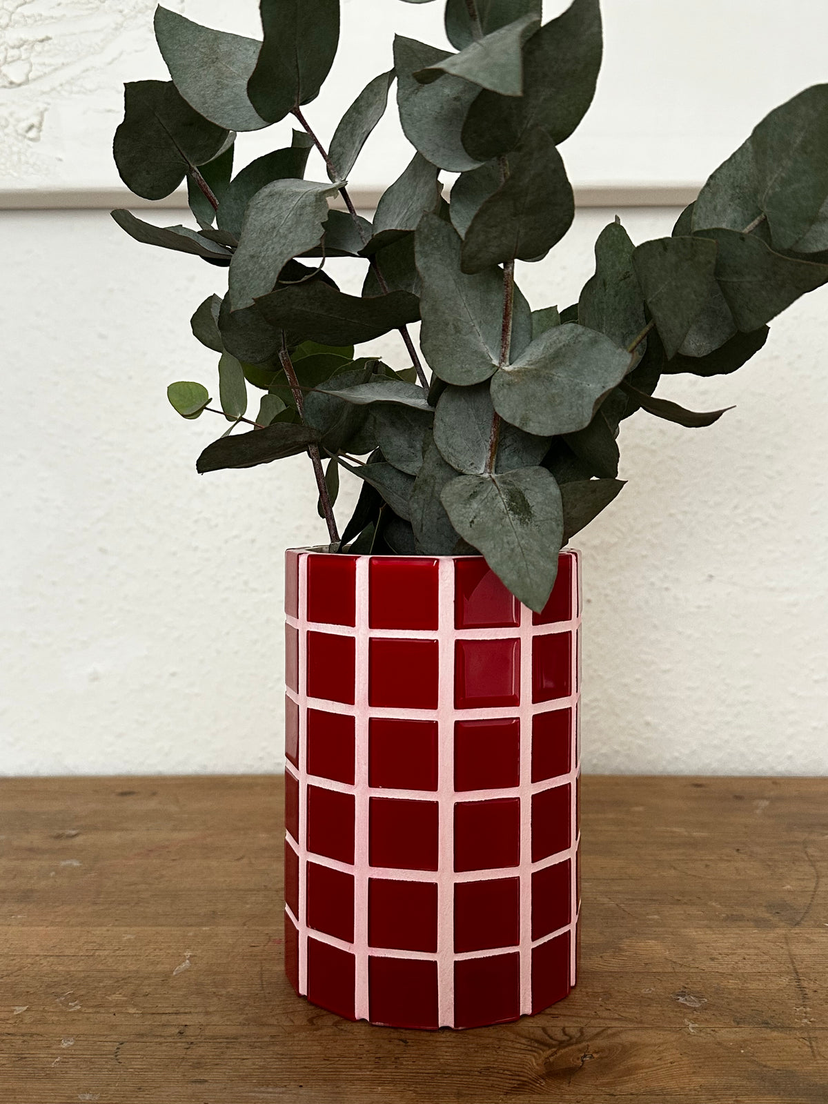 DIY Bastelset rote Vase aus Fliesen