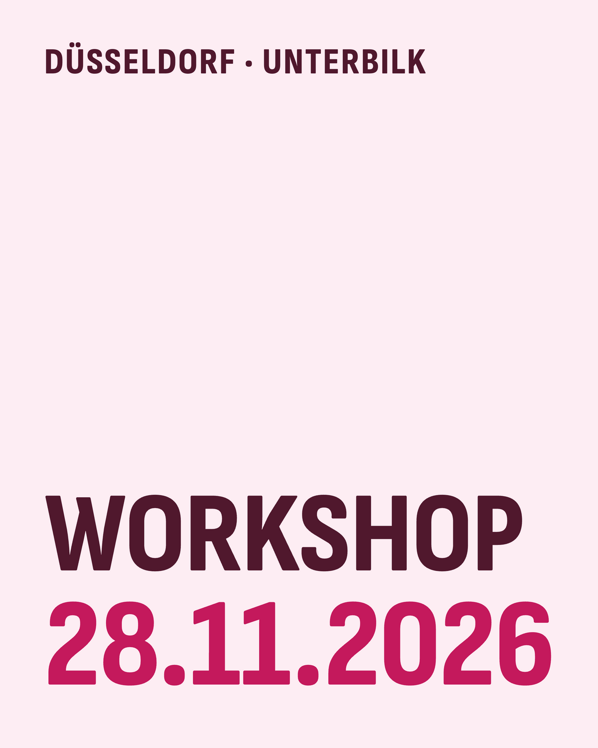 Sei dabei! Neuer Kreativ-Workshop in Düsseldorf!